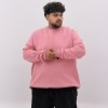 بلوز دورس مردانه سایز بزرگ بیسیک سه نخ داخل کرک MR.FAT رنگ گلبهی سایز 3XL
